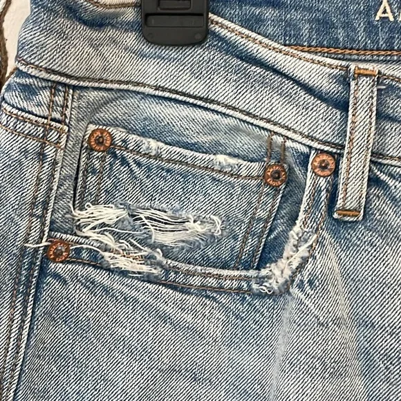American Eagle ‘90s Bootcut Distressed Jeans 10 Regular Light Wash Denim Vintage - Picture 3 of 16